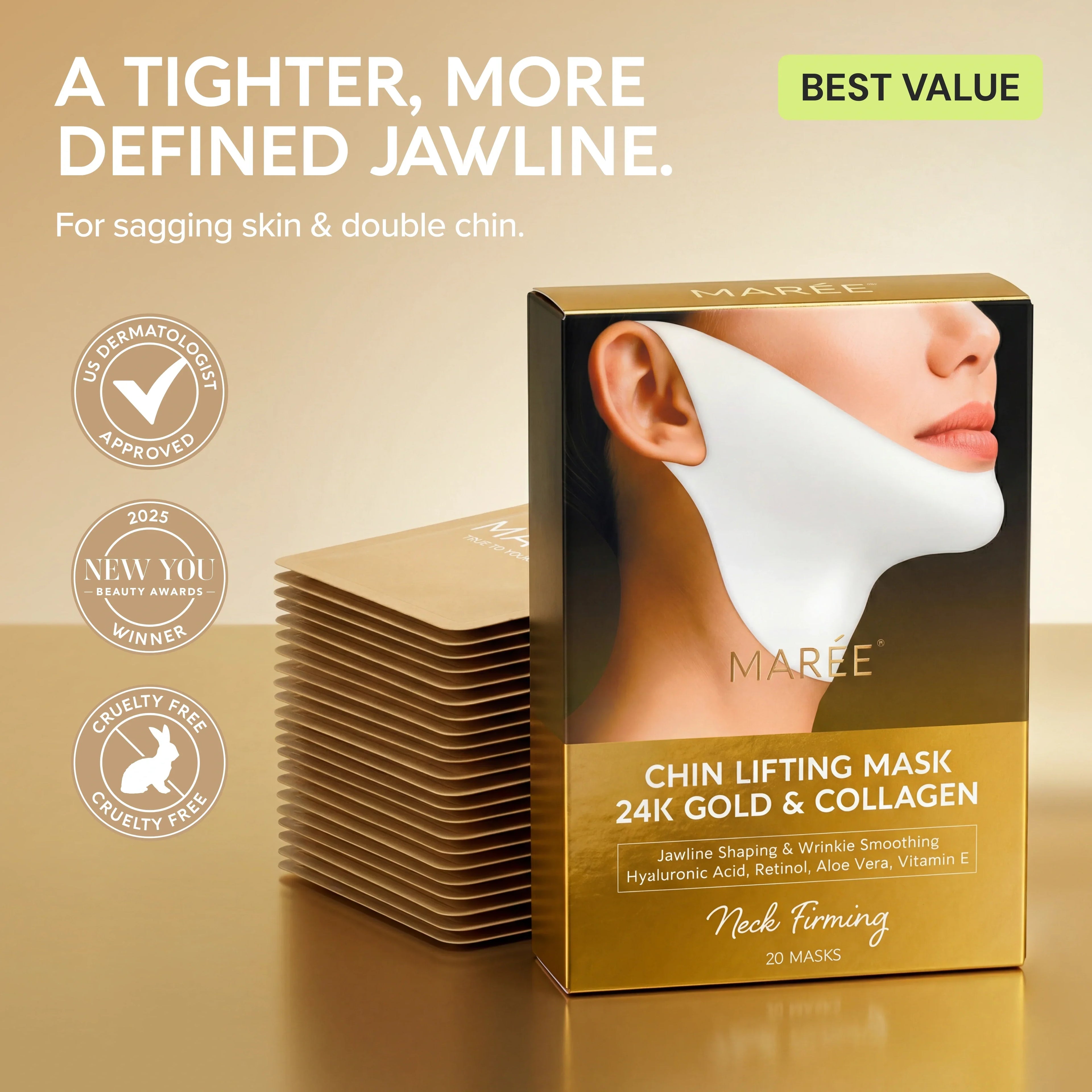 24K Gold V-Line Lifting Mask